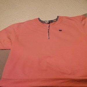 Jamie Sadock XL peach 1/4 zip sweatshirt. French terry bands. Great!